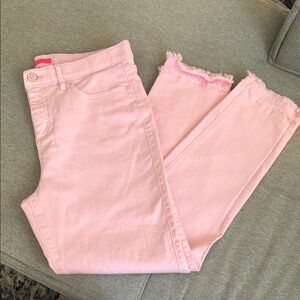 Lilly Pulitzer Pink Cropped Ankle Jeans
